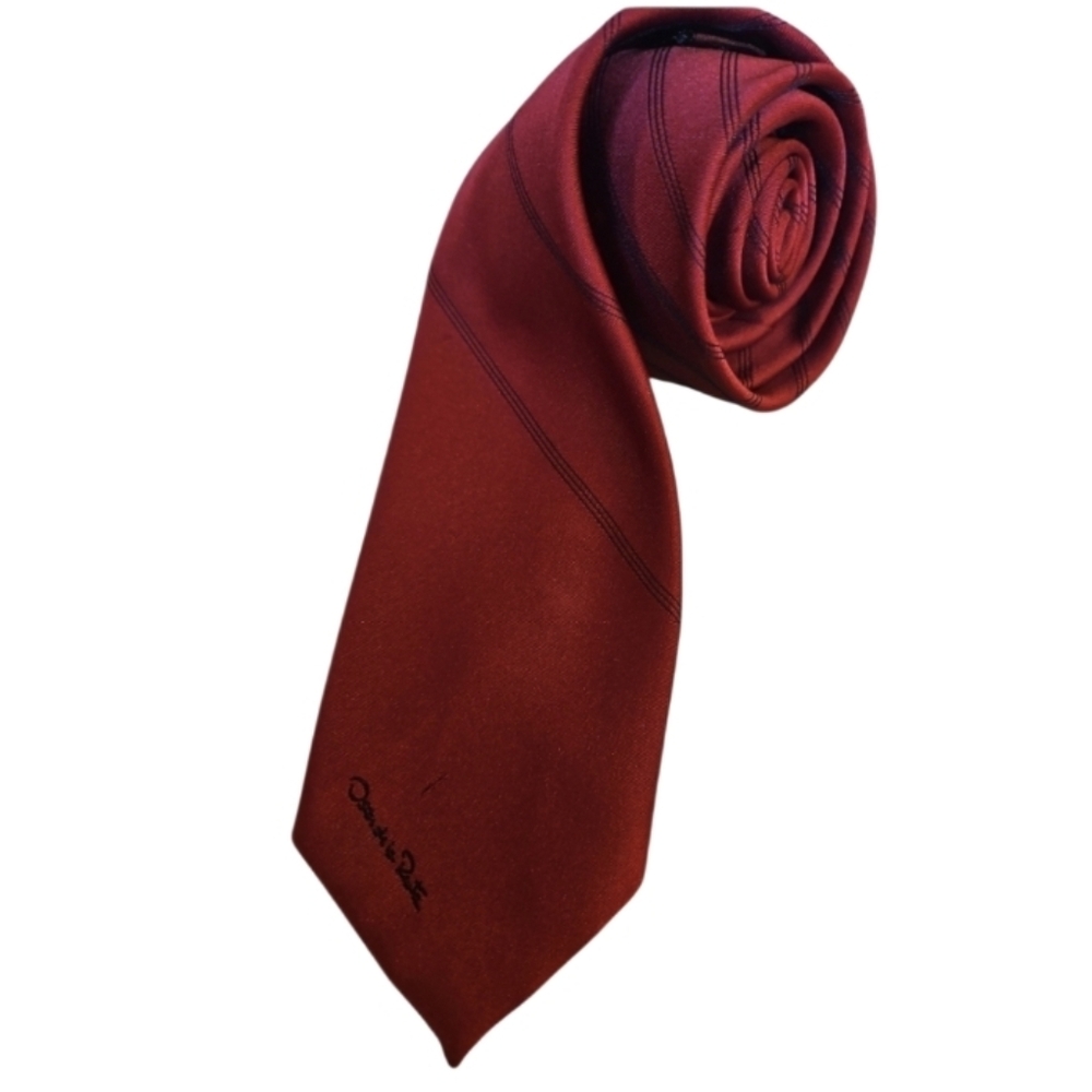 Oscar de la Renta Burgundy Elegance Tie